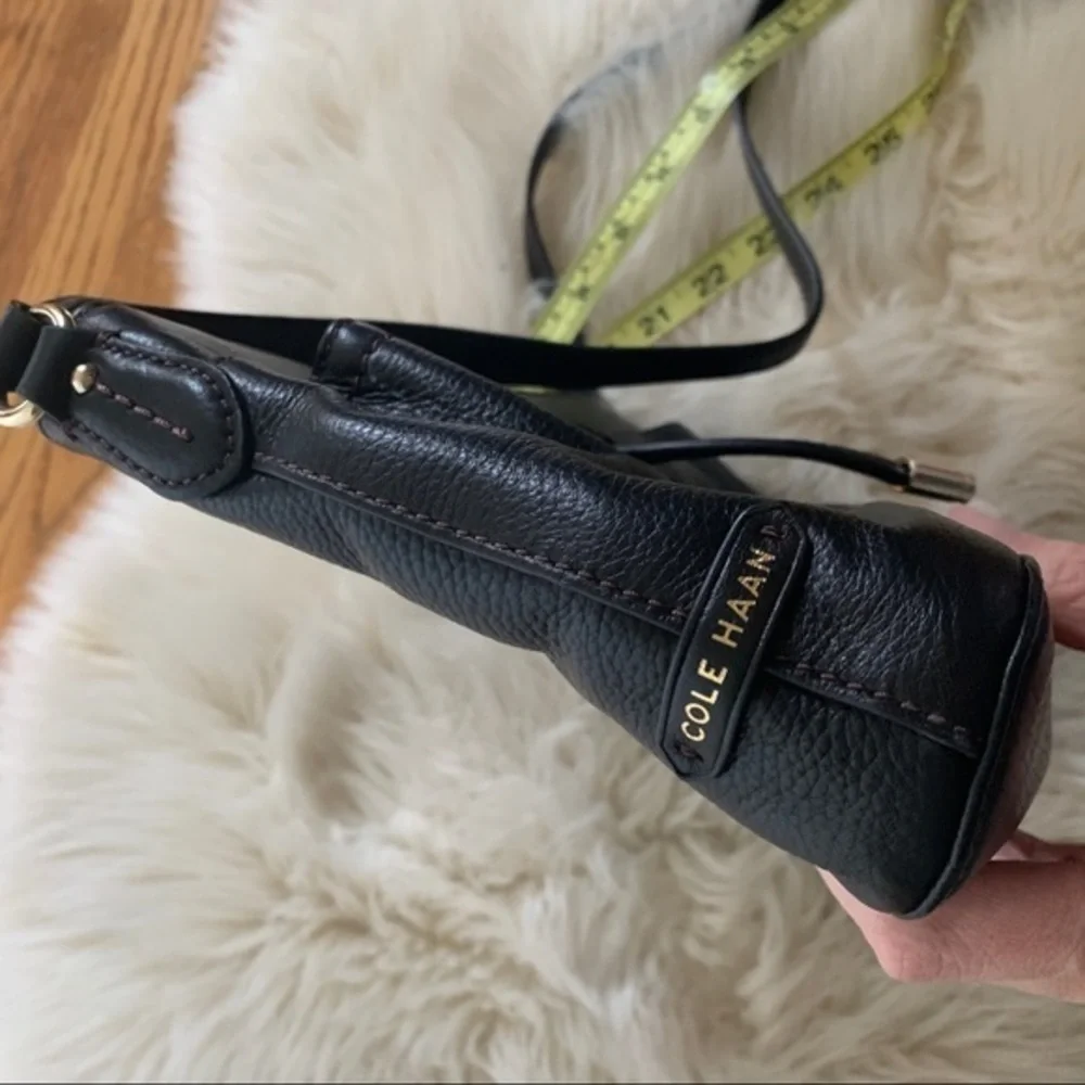 Cole Haan black leather crossbody‎ purse bag